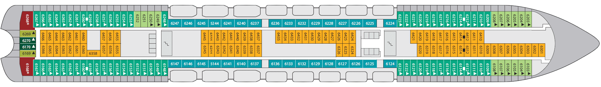 Deckplan Deck 6 – AIDAsol