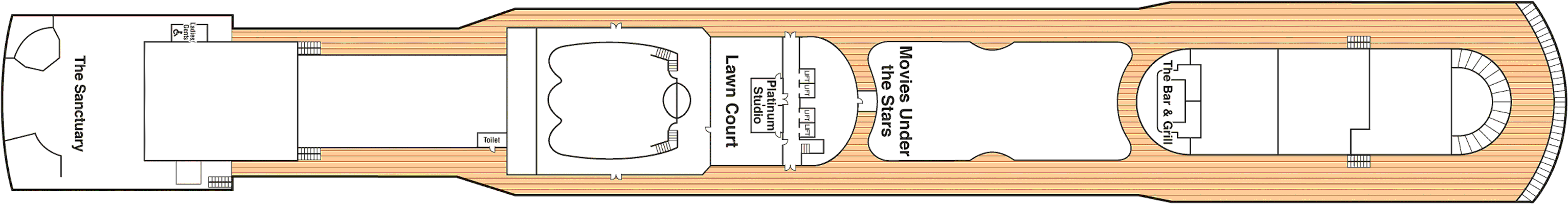 Deckplan Deck 15 Sun – Island Princess