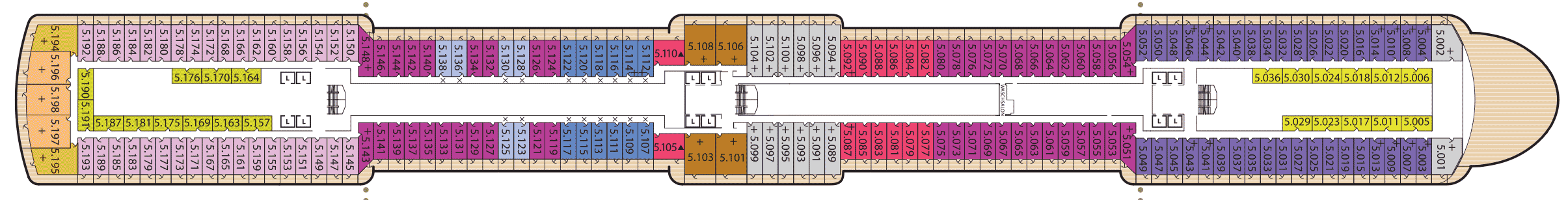 Deckplan Deck 5 – Queen Elizabeth