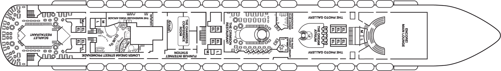Deckplan Atlantic Deck – Carnival Dream