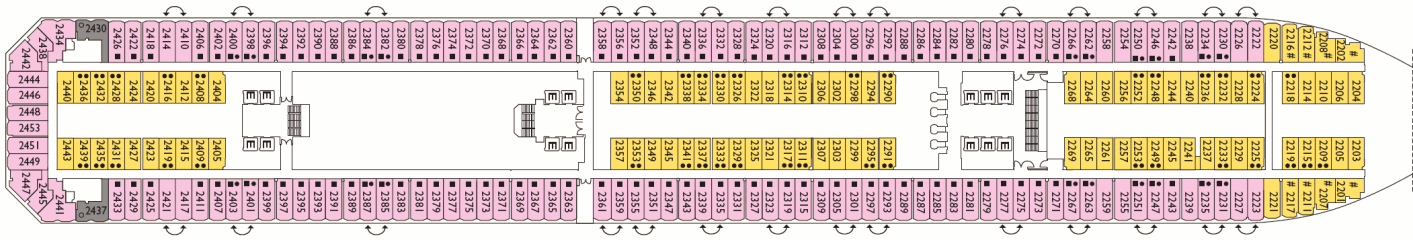 Deckplan Miami Deck – Costa Fortuna