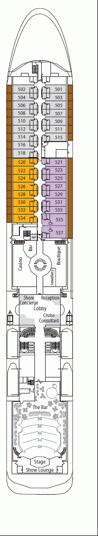 Deckplan Deck 5 – Silver Whisper