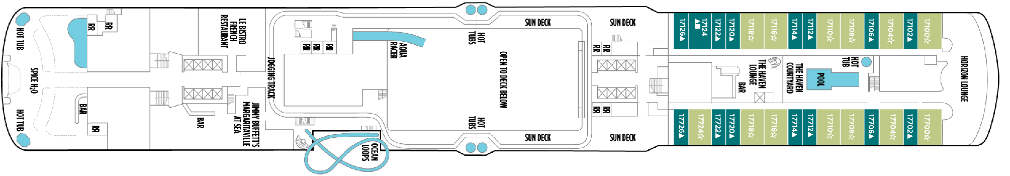 Deckplan Deck 17 – Norwegian Bliss