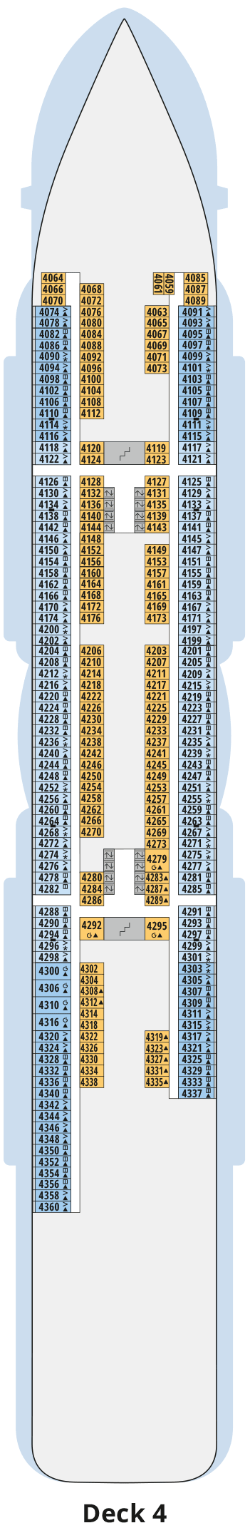 Deckplan Deck 04 – AIDAcosma