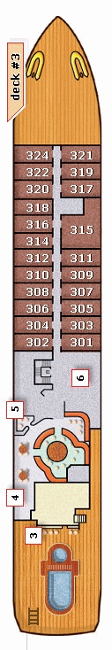 Deckplan Deck #3 – SeaDream I