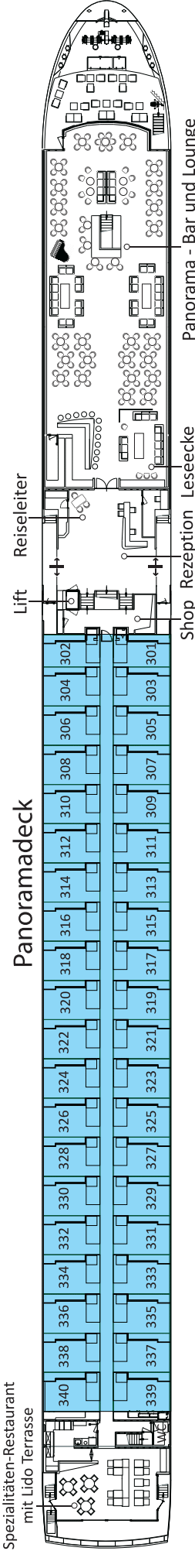Deckplan Panoramadeck – Adora