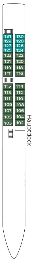 Deckplan Hauptdeck – Rhein Symphonie