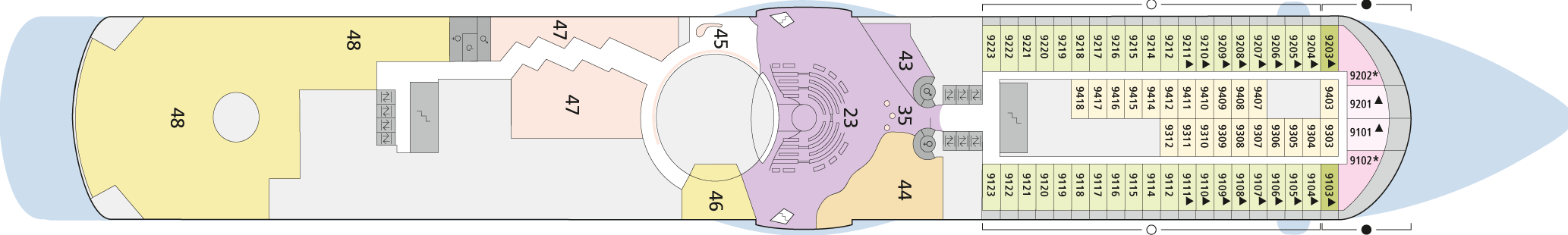 Deckplan Deck 9 – AIDAluna