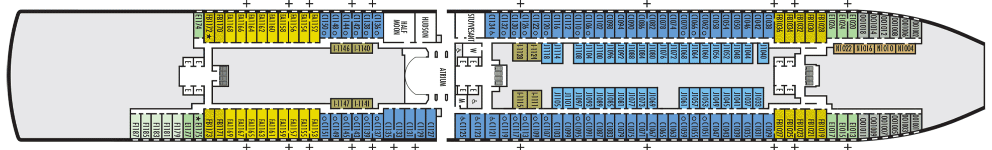 Deckplan Deck 1 Main Deck – Nieuw Statendam