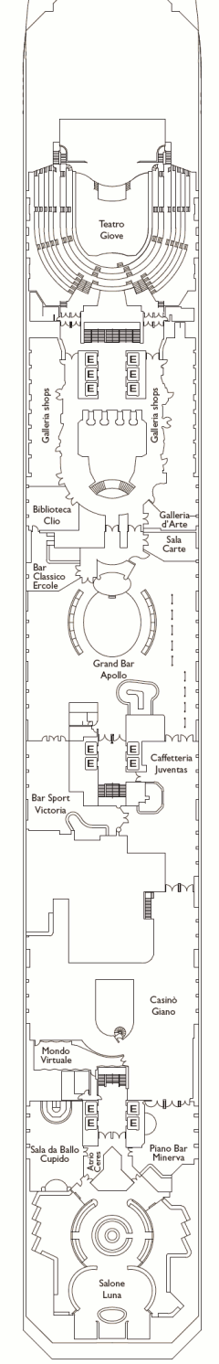 Deckplan Gemini Deck – Costa Serena