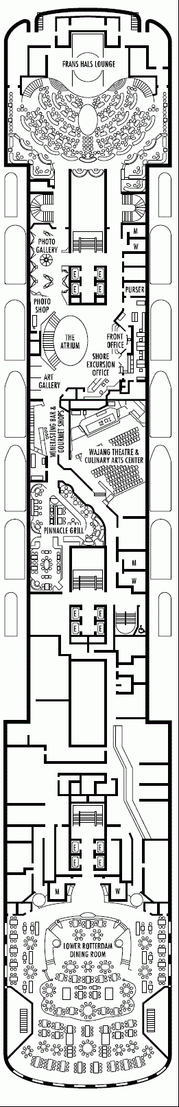 Deckplan Deck 4 - Promenade Deck – Volendam