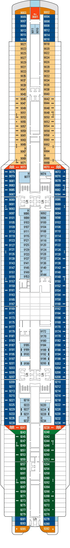 Deckplan Deck 09 – MSC Seashore