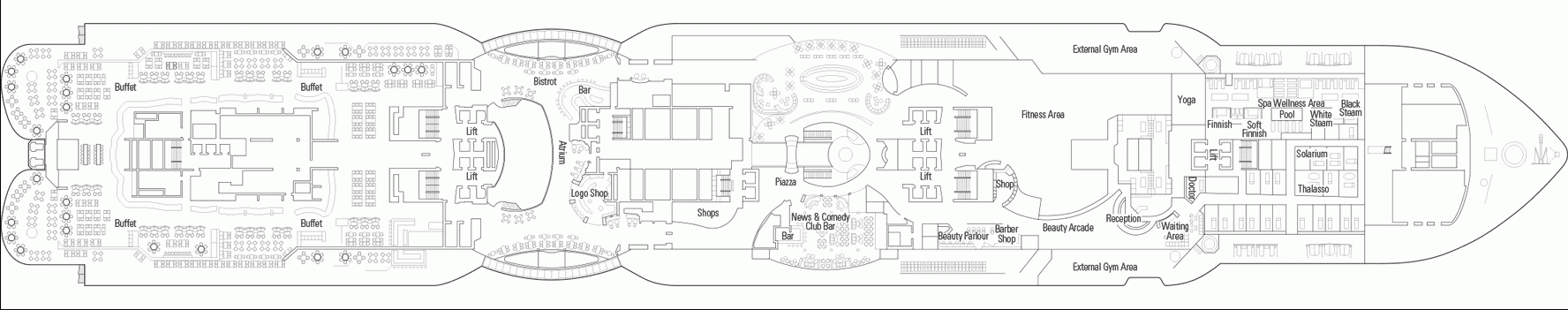 Deckplan Deck 8 - Pink Sands – MSC Seaside