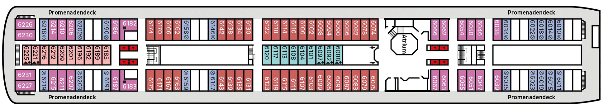 Deckplan Promenade Deck – Vasco da Gama