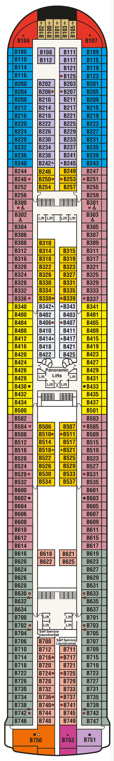 Deckplan Deck 11 Baja – Sapphire Princess