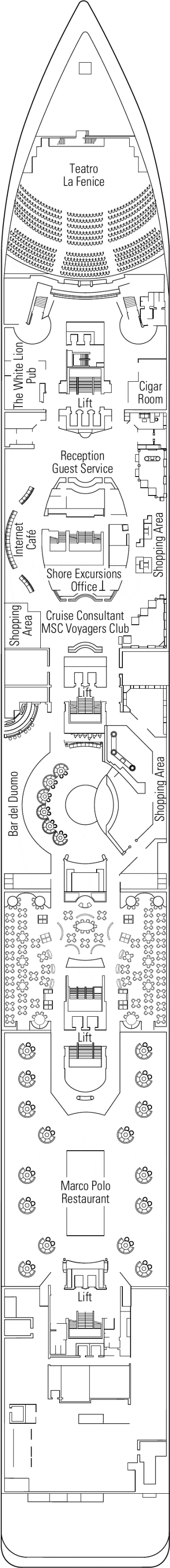Deckplan Rubino – MSC Armonia