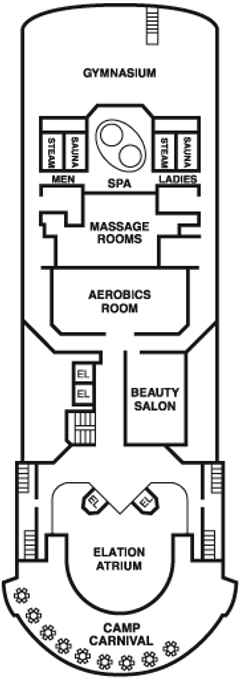 Deckplan Sports Deck – Carnival Elation