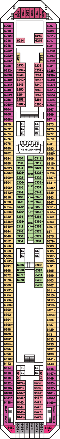 Deckplan Upper Deck – Carnival Freedom