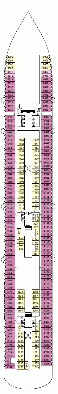 Deckplan Deck 1 Excelsior – Costa Diadema