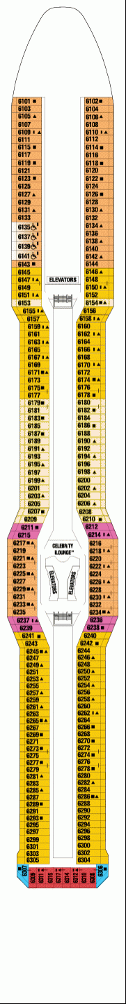 Deckplan Continental Deck – Celebrity Silhouette