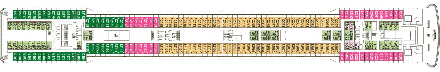 Deckplan Deck 12 - Virtuoso – MSC Musica