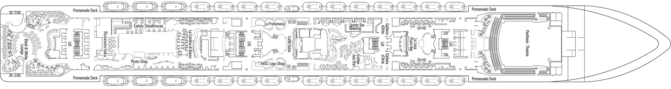 Deckplan Deck 7 Apollo – MSC Divina