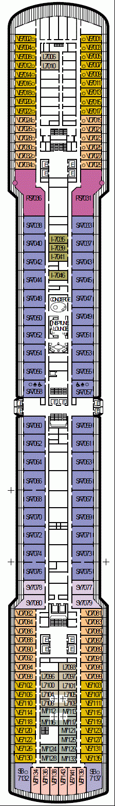 Deckplan Deck 7 - Rotterdam Deck – Seven Seas Explorer