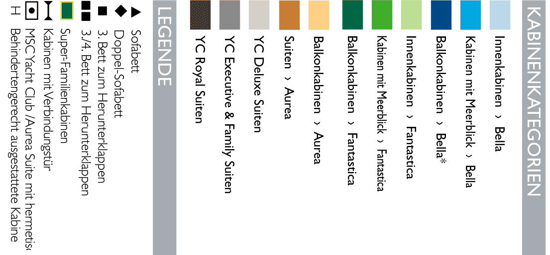 Deckplan Legende – MSC Preziosa