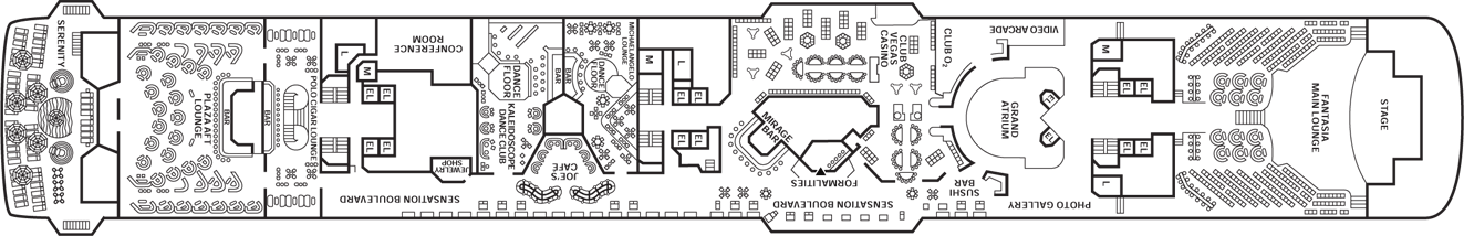 Deckplan Promenade Deck – Carnival Sensation