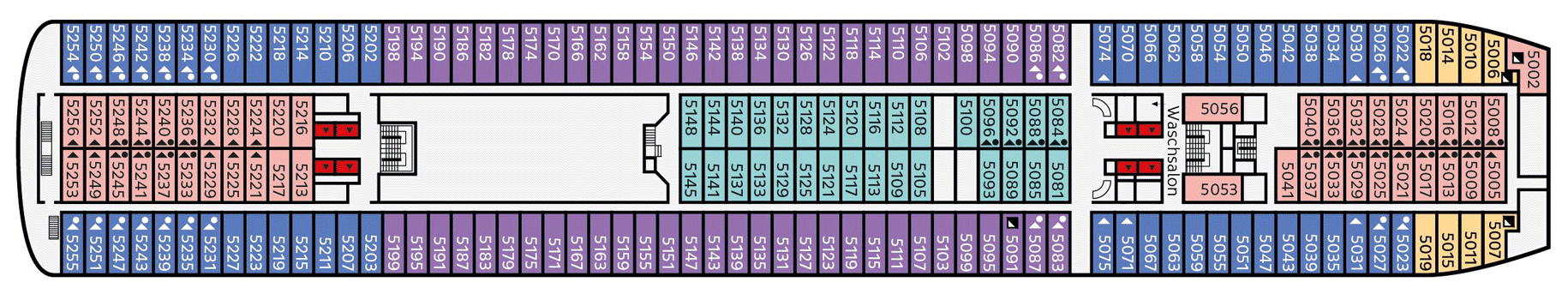 Deckplan Main Deck – Vasco da Gama