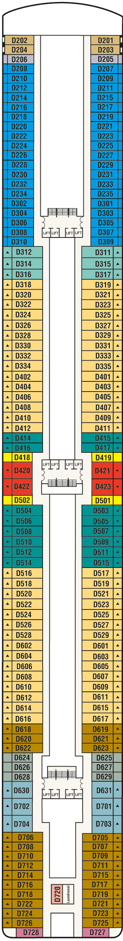 Deckplan Deck 9 Dolphin – Island Princess
