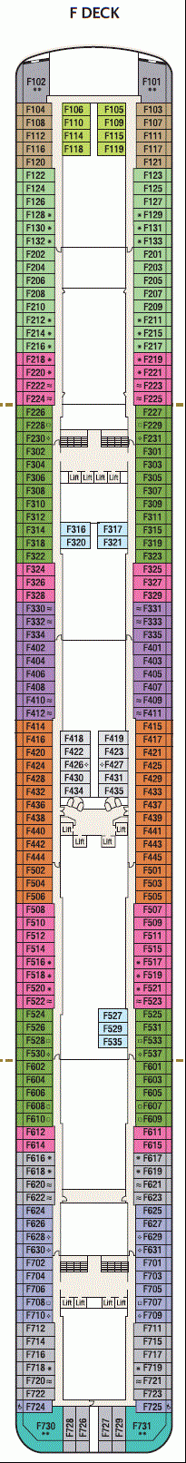 Deckplan F Deck – Britannia