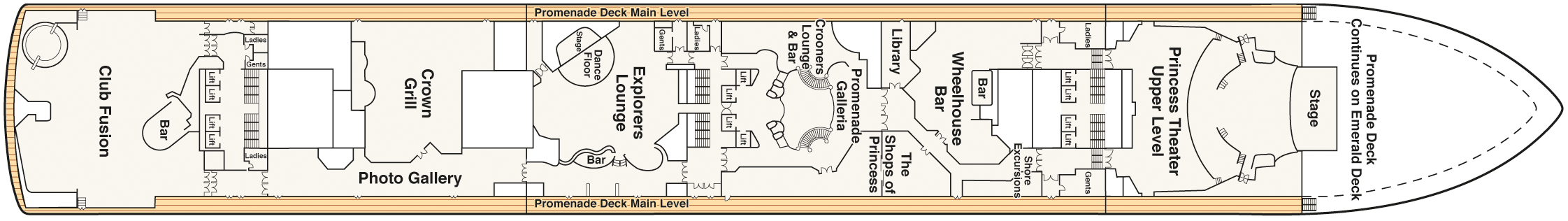 Deckplan Deck 7 Promenade – Ruby Princess