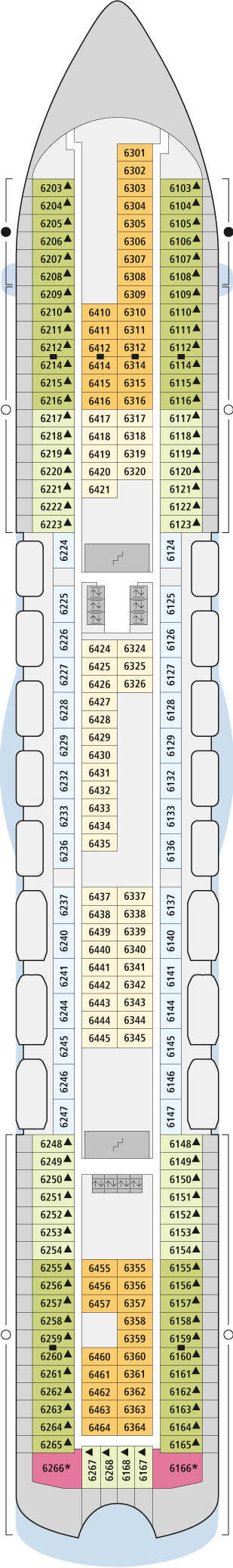 Deckplan Deck 6 – AIDAluna