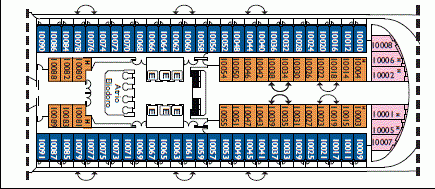 Deckplan Deck 10 Hortensia – Costa Diadema