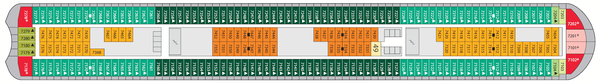 Deckplan Deck 7 – AIDAblu