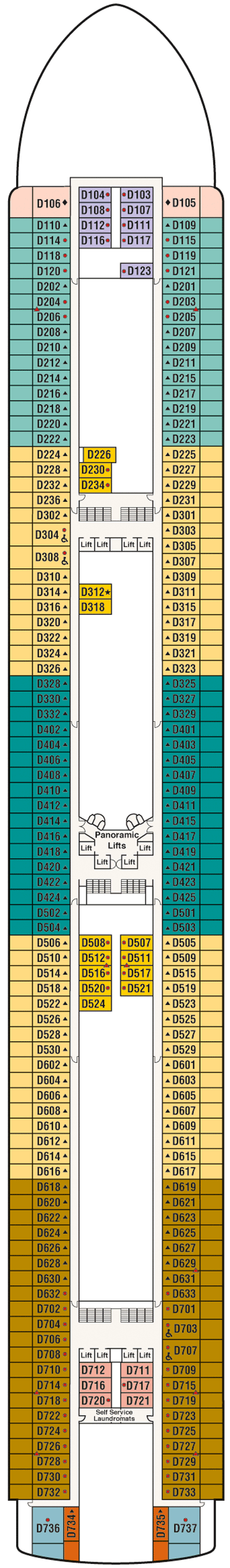 Deckplan Deck 9 Dolphin – Ruby Princess