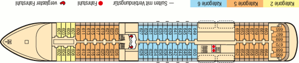 Deckplan Atlantik Deck – MS Europa