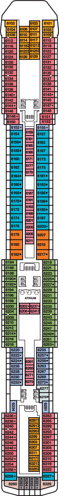 Deckplan Empress Deck – Carnival Legend