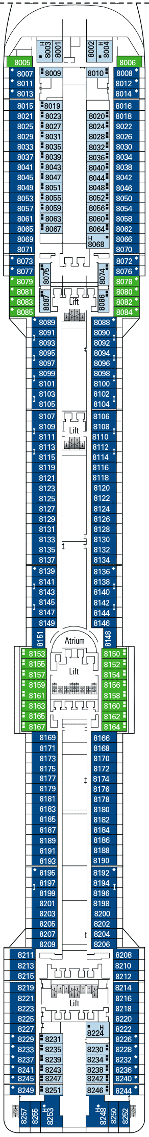 Deckplan Giotto Deck – MSC Splendida