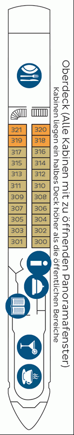 Deckplan Oberdeck – Seine Comtesse