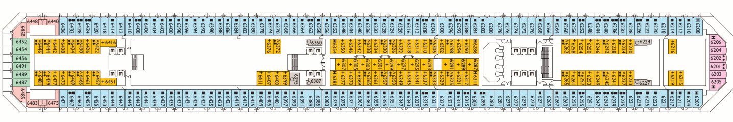 Deckplan Boheme Deck – Costa Pacifica
