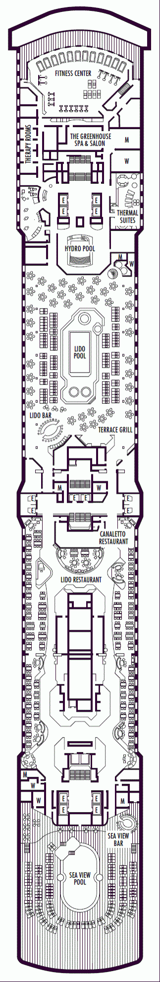 Deckplan Deck 9 - Lido Deck – Westerdam