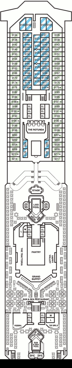 Deckplan Lido Deck – Carnival Sunshine