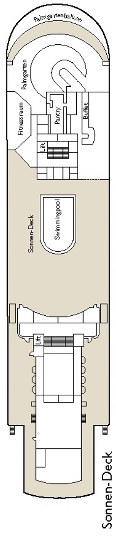 Deckplan Sonnendeck – Hamburg