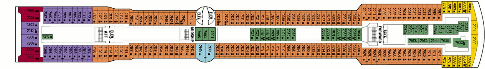 Deckplan Vista Deck – Celebrity Infinity  
