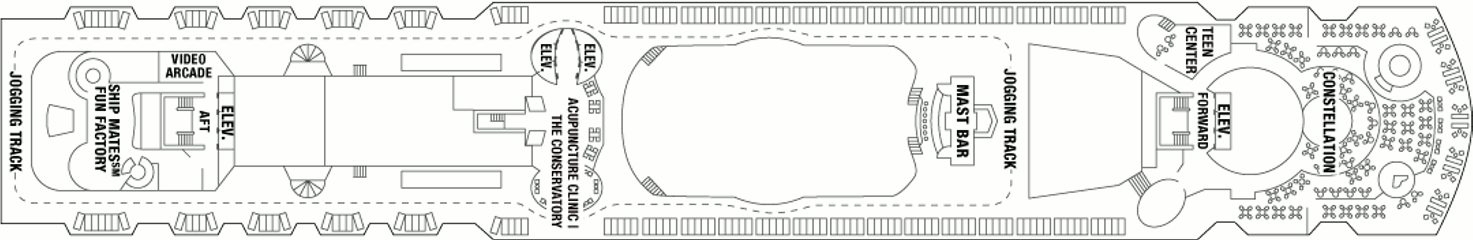 Deckplan Sunrise Deck – Celebrity Infinity  
