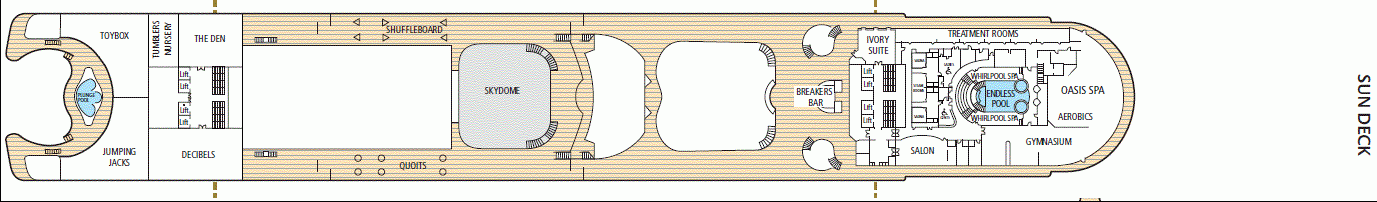 Deckplan Sun Deck – Ventura