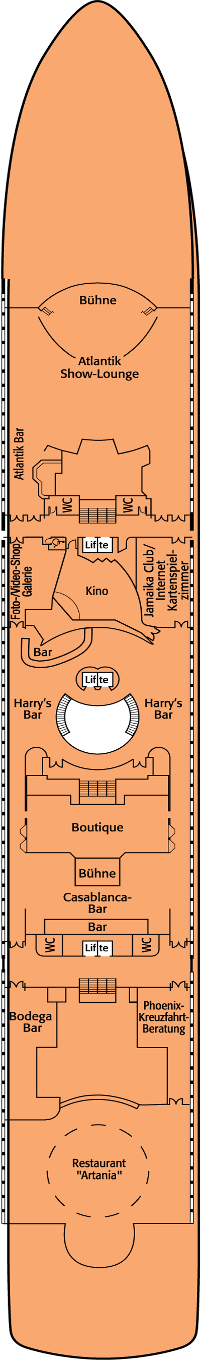 Deckplan Deck 3 Salondeck – Artania