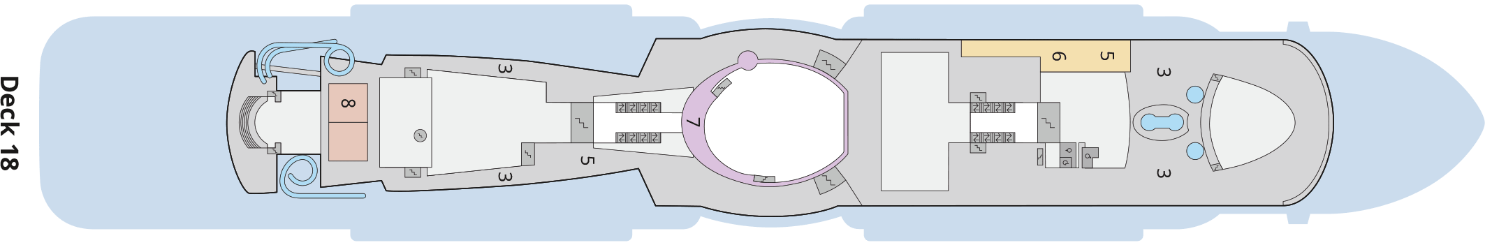 Deckplan Deck 18 – AIDAcosma